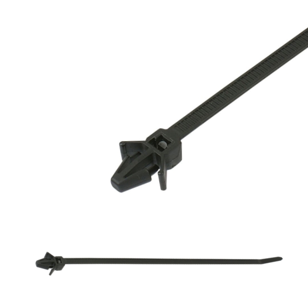 126-00169 Brida de cable de montaxe en punta de frecha de 1 peza, montaxe de empuxe...