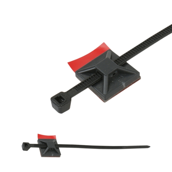 NL-3BA-ZD1 Дводелна леплива вратоврска за кабел, PA66 црна